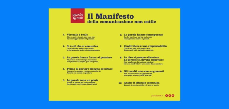 manifesto comunicazione non ostile